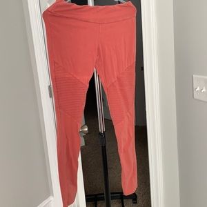 Rae Mode coral moto leggings